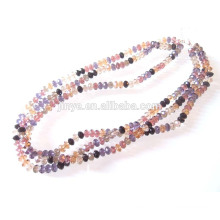 Multi Strand 8MM Crystal Beaded Necklace Glass Beaded Necklace